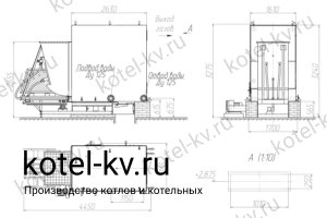 Котел КВм-1.63 с ТШПМ. Чертеж